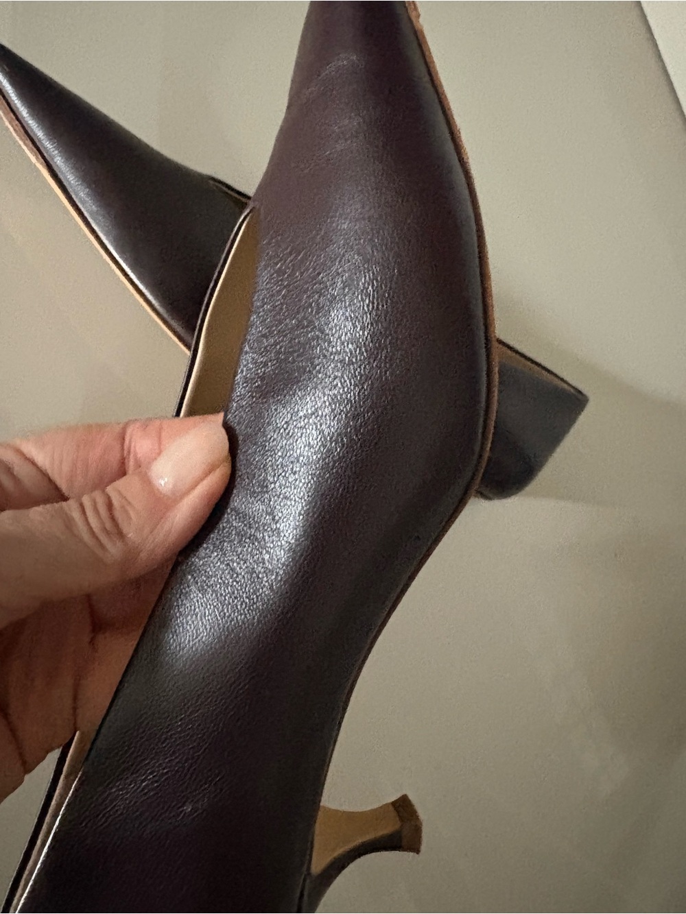 Le Monde Beryl Babouche Kitten Heel Pumps Plum 40.5/10 - Picture 11 of 11